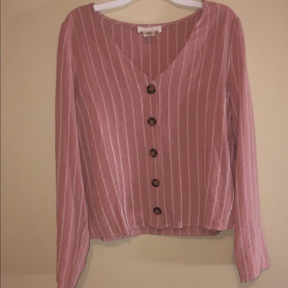 URBAN Romantics Tops - NWOT light pink striped shirt